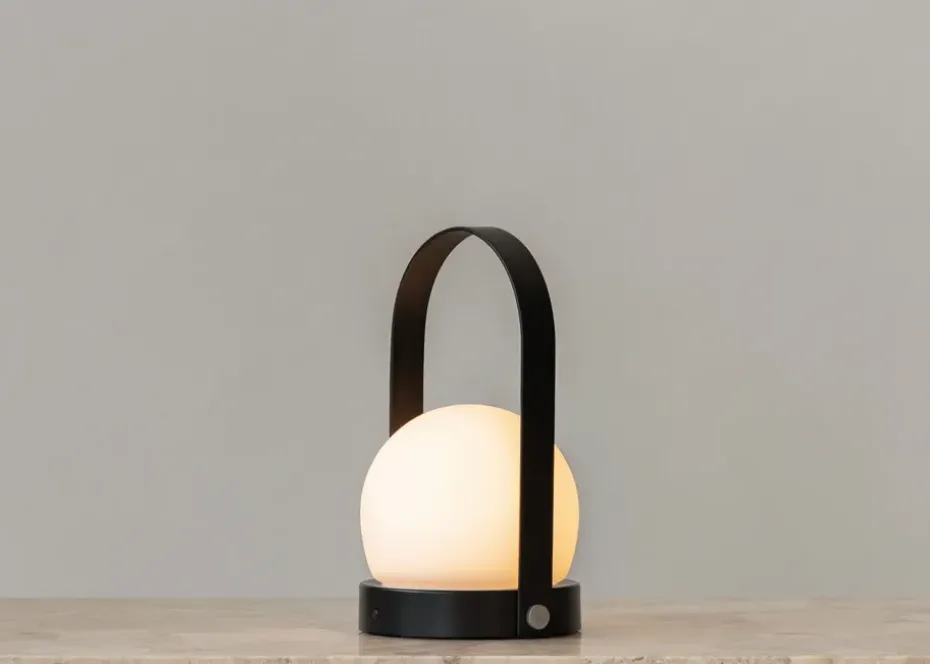 Lámpara de mesa portátil Carrie, Negro