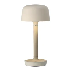 Lámpara de mesa portátil Halo 25,5 cm, Beige