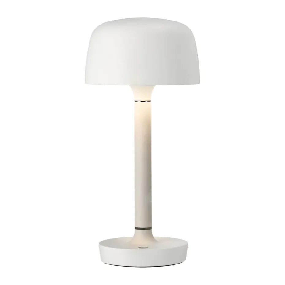 Lámpara de mesa portátil Halo 25,5 cm, White
