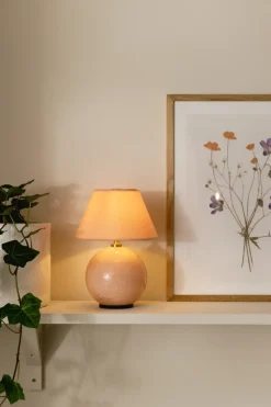 Lámpara de mesa portátil Iris 16, Blush