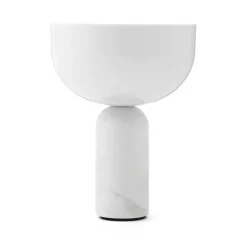 Lámpara de mesa portátil Kizu, White marble
