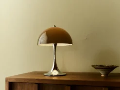 Lámpara de mesa portátil Panthella 250 V3, Original Opal Brown