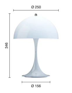 Lámpara de mesa portátil Panthella 250 V3, Opal pale blue