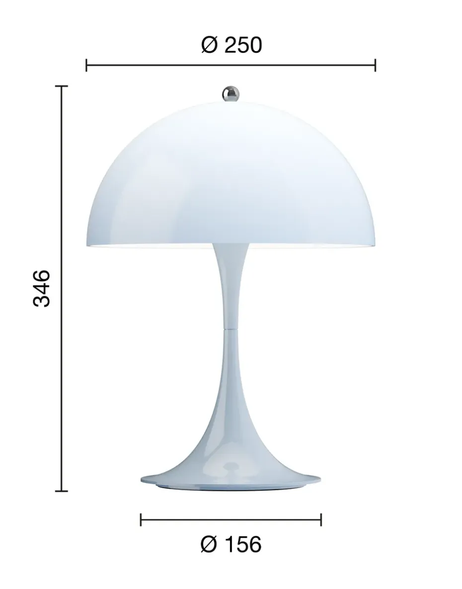 Lámpara de mesa portátil Panthella 250 V3, Opal pale blue