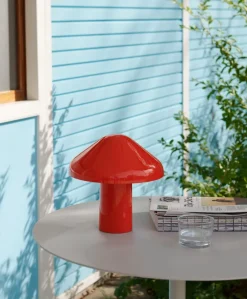 Lámpara de mesa portátil Pao, rojo