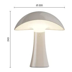 Lámpara de mesa portátil Rumee 220 , Earth Grey