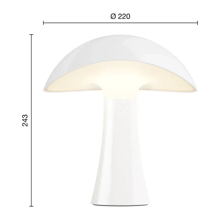 Lámpara de mesa portátil Rumee 220 , Cloud White