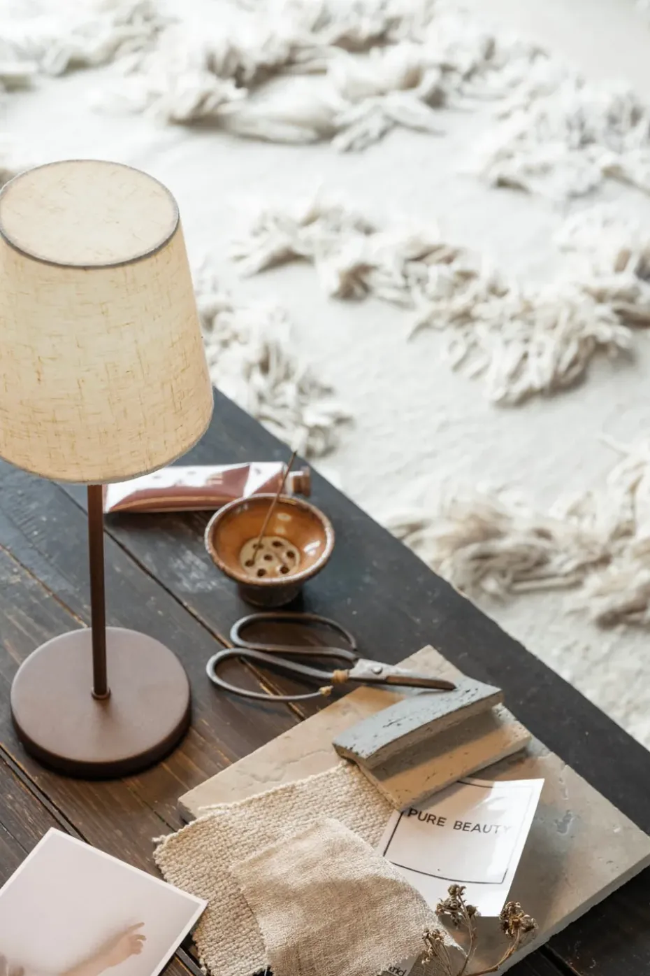 Lámpara de mesa portátil Tyra Ø14 cm, Coffee