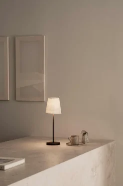 Lámpara de mesa portátil Tyra Ø14 cm, Coffee