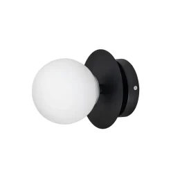 Lámpara de pared Art Deco IP44, Blanco/negro
