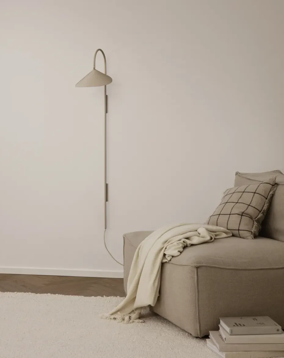 Lámpara de pared Arum swivel tall, Cashmere
