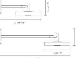 Lámpara de pared Asteria Wall long, Pearl white