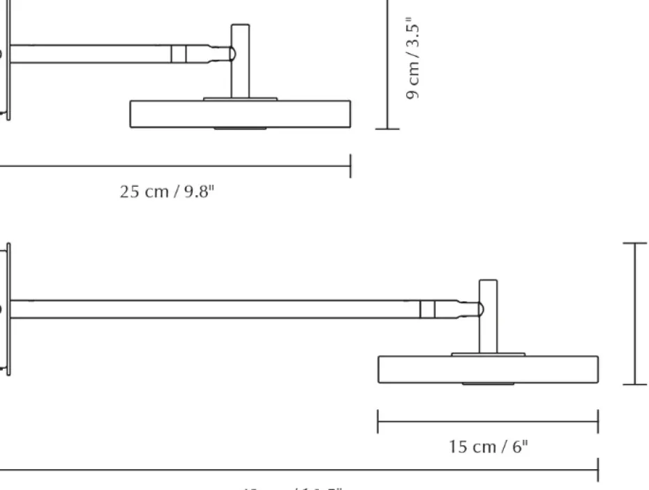 Lámpara de pared Asteria Wall long, Pearl white