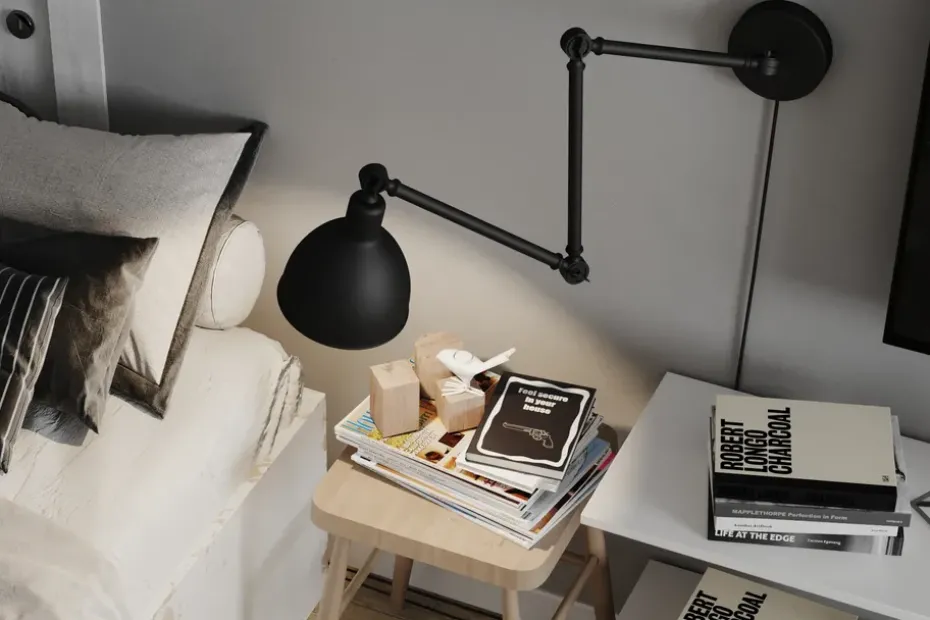 Lámpara de pared Bazar, Negro arena