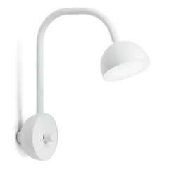 Lámpara de pared Blush, blanco mate