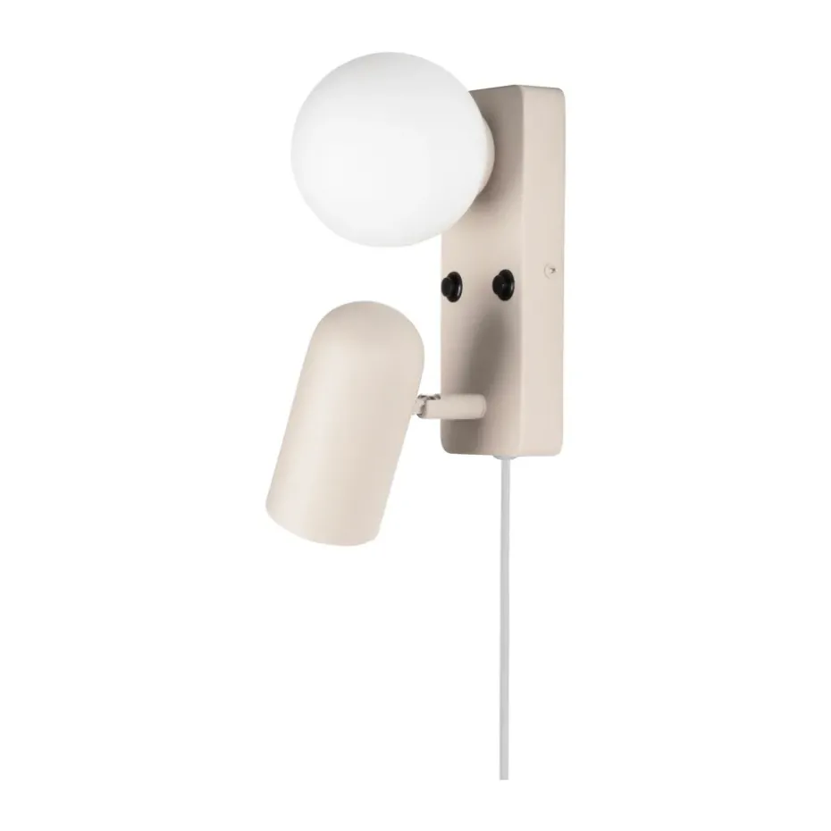 Lámpara de pared Doppio, Beige