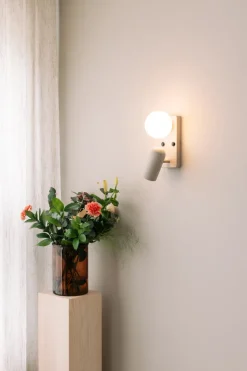 Lámpara de pared Doppio, Beige