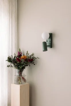 Lámpara de pared Doppio, Verde