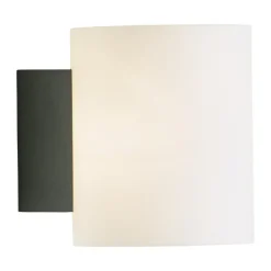 Lámpara de pared Evoke S, Antracita-vidrio opalino