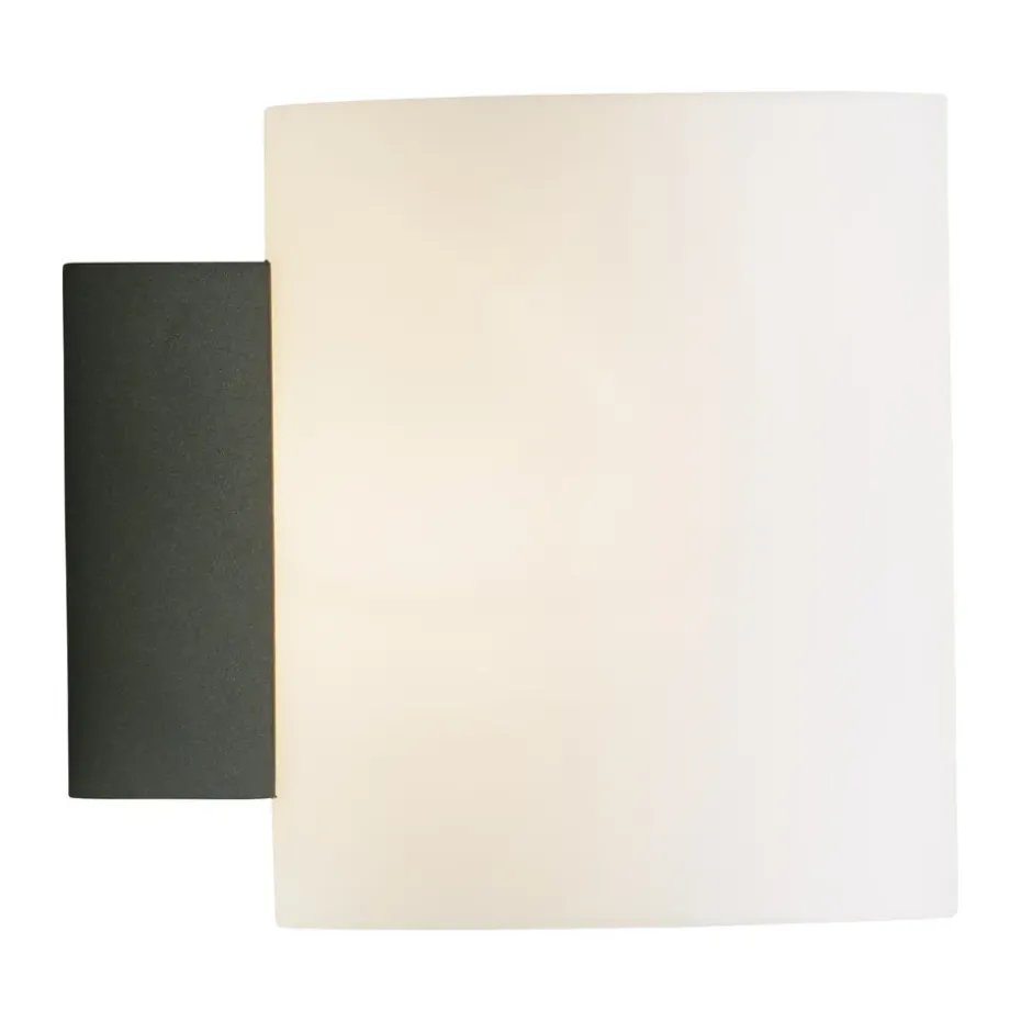 Lámpara de pared Evoke S, Antracita-vidrio opalino
