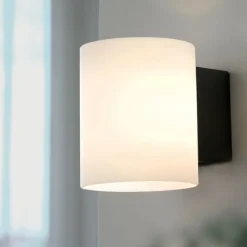 Lámpara de pared Evoke S, Antracita-vidrio opalino
