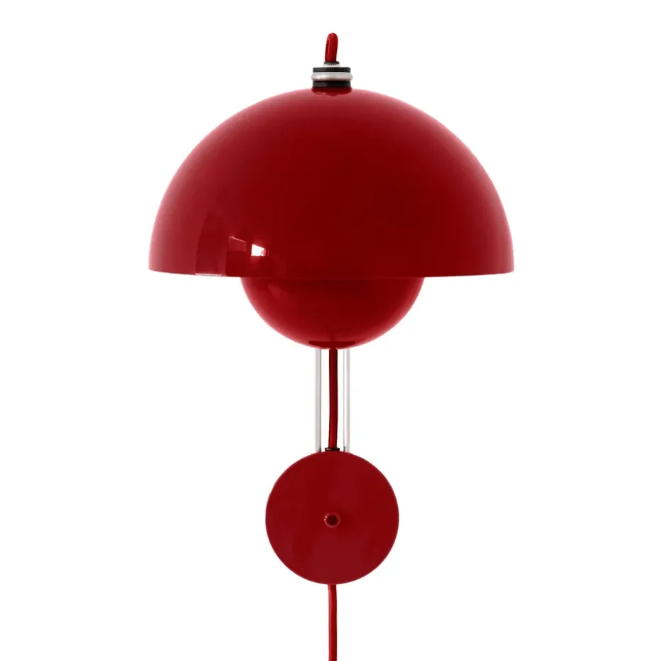 Lámpara de pared Flowerpot VP8, Vermilion red