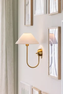 Lámpara de pared Iris, Crema
