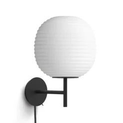 Lámpara de pared Lantern small, Frosted White opal glass