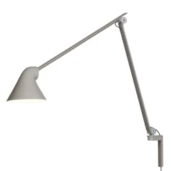 Lámpara de pared NJP brazo largo, Gris claro