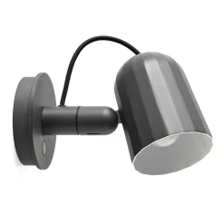 Lámpara de pared Noc wall button, gris oscuro