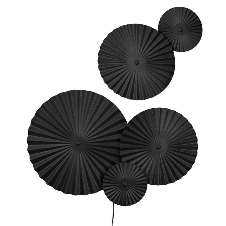 Lámpara de pared Omega, negro