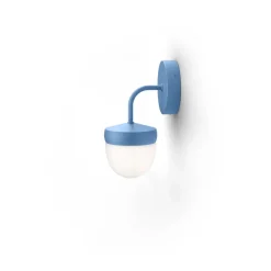 Lámpara de pared Pan esmerilado 10 cm, Azul pastel