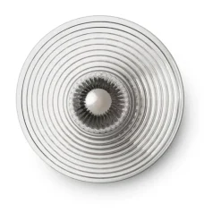 Lámpara de pared U12 Sletterhage, Fluted glass-aluminium