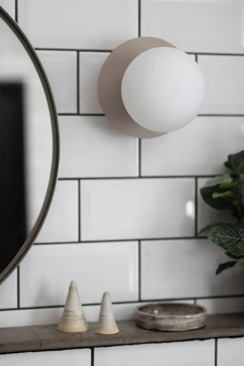 Lámpara de pared/plafón Art Deco IP44, Mud-blanco