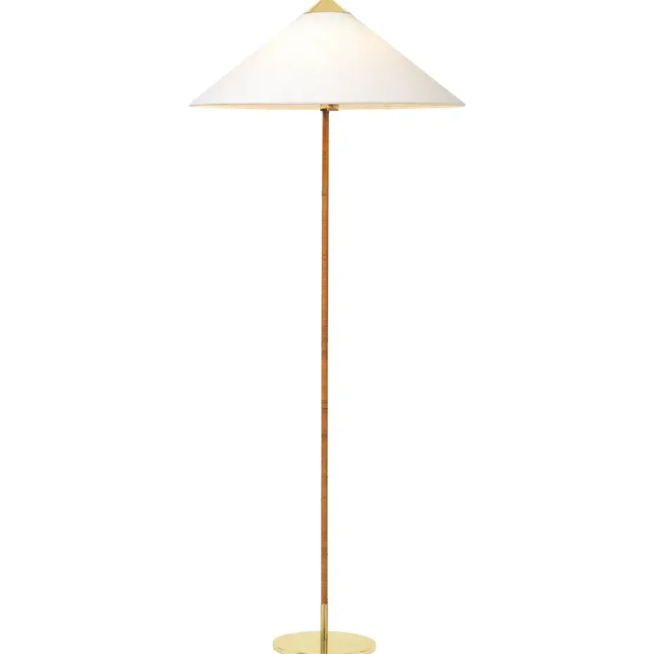 Lámpara de pie 9602, latón-canvas