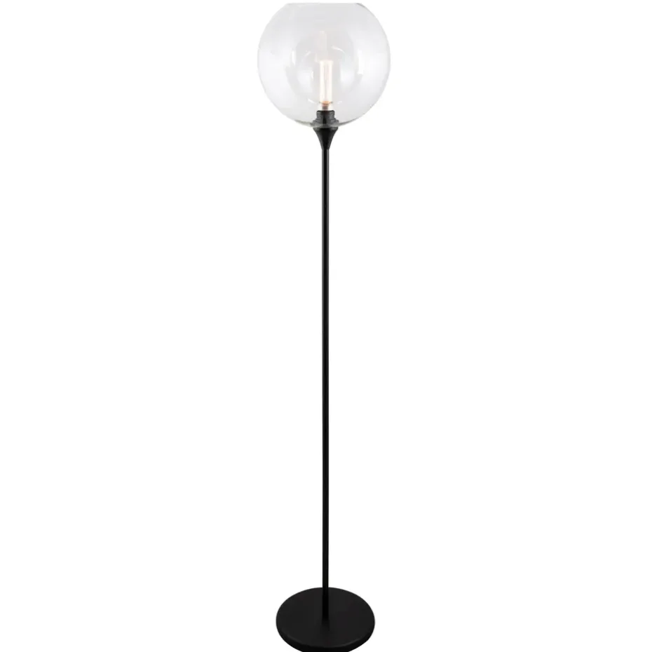 Lámpara de pie Bowl, negro