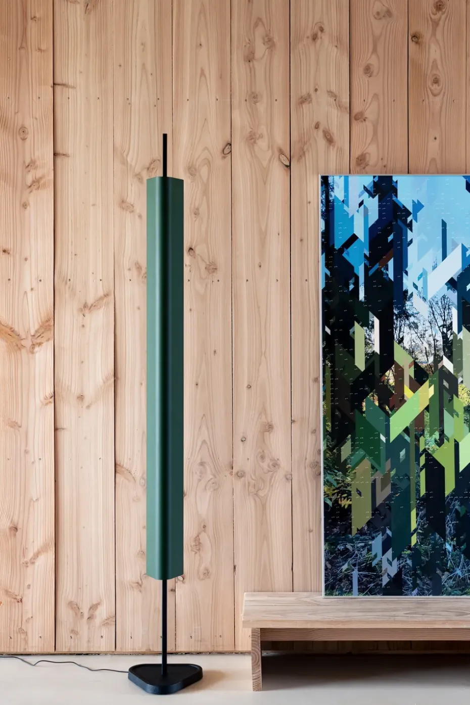 Lámpara de pie EMI, 170 cm, Deep green