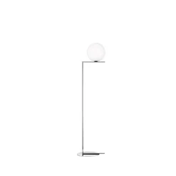 Lámpara de pie IC lights F1, Cromado, opal