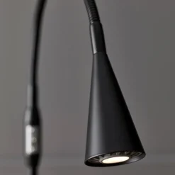 Lámpara de pie Ledro, Negro mate