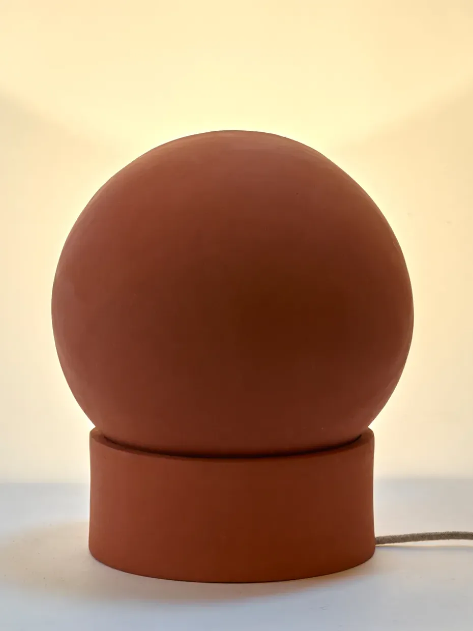 Lámpara de pie Terra low, Terracotta