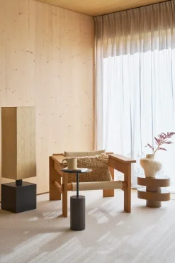 Lámpara de pie Vidar, Madera de mango