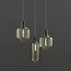 Lámpara de techo Amp L, dorado-verde