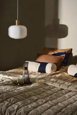 Lámpara de techo Fair Ø30 cm, Vidrio escarchado-fresno