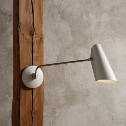 Lámpara pared Birdy, blanco-metálico