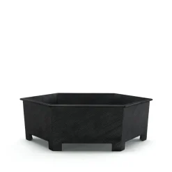 Maceta Hexagon, Negro, no. 3