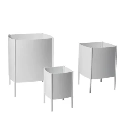 Maceta Konvex Pot, Blanco, pequeña Ø23 cm