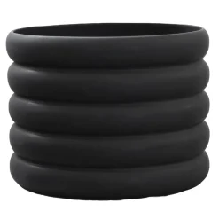 Maceta Mud negro, grande, Ø 20 cm