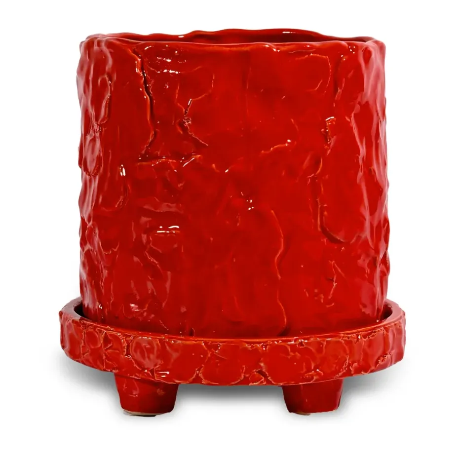 Maceta Muddy S Ø17,5 cm, Rojo