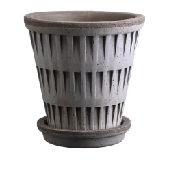 Maceta Pantheon raw, Grey, Ø12 cm