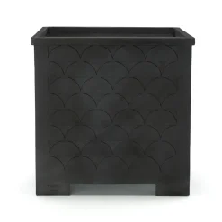 Maceta Relief, Negro, grande